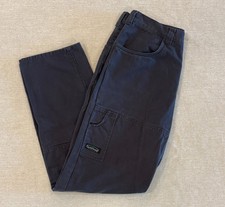 Arborwear Original Tree Climbers Work Pants Blue Cotton Size 36x34 Double Knee picture