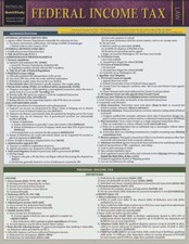 Federal Income Tax: a Quickstudy Laminated Law Guide (BAR Exam) - VERY GOOD picture