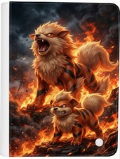 Arcanine & Growlithe Fiery 4 slot Toploader Color Printed Binders picture