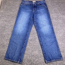 Madewell Low-Slung Straight Jeans Blue Denim Button Fly NM210 DM7111 Size 29 picture