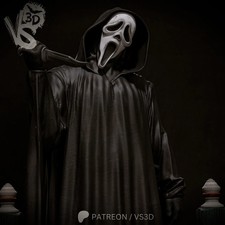 Ghost Face Scream 1/6 Scale Hand Painted Handmade Horror Collectible Figure Stat picture