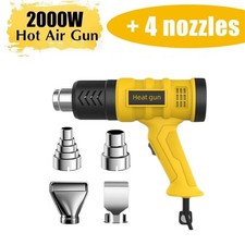 Electric Heat Gun 2000W Hot Air Gun Stepless Temperature Heater + 4 Nozzles Tool picture