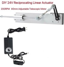 DIY 24V Reciprocating Linear Actuator 200RPM 80mm Adjustable Telescopic Motor picture