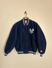 Vtg Starter New York Yankees Nylon MLB Satin Insulated Bomber Jacket - XLarge picture