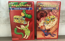 The Magic School Bus VHS Lot of 2 For Lunch and Inside Ralphie Scholastic 1995 picture