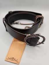 NEW Disturbia Ouroboros Snake Buckle Chain Belt. Black. Size: L picture