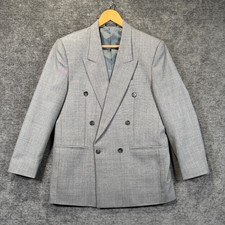 Marcellotino 38R Blazer Men Double Breasted Peak Lapel Wool Italian Fabric picture