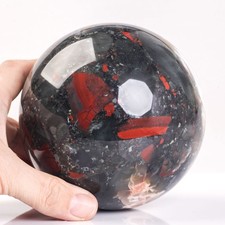 1856g 110mm Large African Bloodstone Sphere Crystal Ball Natural Quartz Healing picture