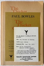 Paul Bowles, The Thicket of Spring, first edition softcover ARC (1972) picture