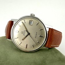 CLASSIC OMEGA GENEVE REF 166.070 AUTOMATIC QUICKSET DATE STEEL SCREWDOWN WATCH picture