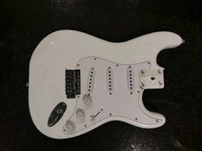 NEW LOADED STRAT BODY STRATOCASTER WHITE W/ WHITE PICKGUARD. FAST SHIPPING NICE picture