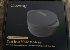 new caraway 6.5qt round Cast iron dutch oven midnight blue picture