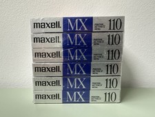 Maxell MX 110 Type IV Metal Blank Cassette Tapes Lot of 6 NEW NOS Made in Japan picture