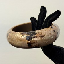 Gerda Lynggaard MONIES Oyster Shell MOP Hand Crafted Vintage Bangle Bracelet picture