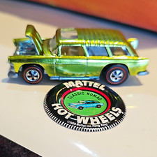 Vtg  1970 Hot Wheels Redline Classic Nomad - USA Casting - Antifreeze W/ Button  picture