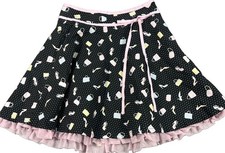 Vintage Limited Too Girls Mini Skirt Size 14/3 JR – Y2K Black Pink Tulle Ruffle picture