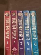 Lands and Peoples by Grolier Educational Hardcover 5 Volume Set picture