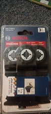 (J) Bosch OSL114F‑3 3 Pack Starlock 1-1/4″ Bi‑Metal Xtra‑Clean Plunge Blades picture