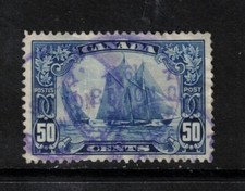 Canada #158iii Used Fine Man On The Mast Variety **With Certificate** picture