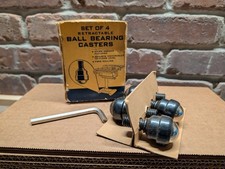 NOS Set of 4 - M12 Vintage Sears Acme Retractable Ball Bearing Casters 9-2819  picture