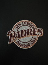 VINTAGE THROWBACK RETRO 1985 SAN DIEGO PADRES PINSTRIPE LOGO PATCH NEW OLD STOCK picture