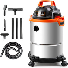 Aspiradora húmedo seco 4 galones acero inoxidable 3HP potente naranja, Nuevo picture