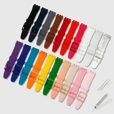 Wrist Watch Band Strap For Swatch 16mm 17mm 19mm 20mm Rubber Silicone Watchband picture