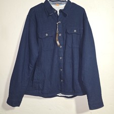 Tailor Vintage NWT Men's XL Shacket Sherpa Lined Navy Blue NWT $128 picture
