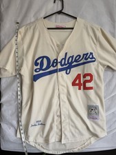 Mitchell & Ness Jackie Robinson Brooklyn Dodgers 1955 White Authentic Jersey picture