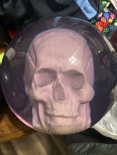 RARE Vintage Skull Bowling Ball 14LB UNDILLED Original Collector Ball picture
