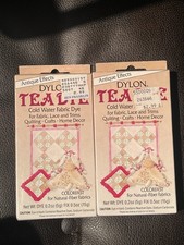 2 Antique Effects Dylon Tea Dye Cold Water Fabric Dye for fabric, lace and trims picture