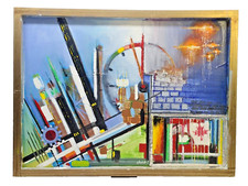 Original Modern Abstract Art Painting 'End of Time' Unknown Artist Canada Theme picture