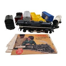 LIONEL #8904 Steam Locomotive W/ Wabash Tender-Caboose & Freight Cars. O-27 Set picture