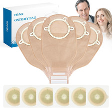 22Pcs Ostomy Supplies Colostomy Bags, 2-Piece Colostomy Bags, Two-Piece Drainabl picture