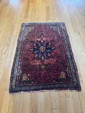 Unbelievable Antique Sarouk Rug C. 1920 Rare Design And Very Fine Weave 3’x2’ picture