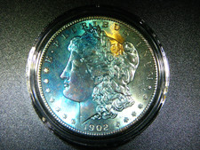 AU+/UNC TONED 1902-O MORGAN SILVER DOLLAR COLLECTOR GRADE COIN M-2274 picture