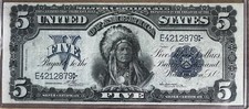 1899 $5 Chief Silver Certificate Fr.274 Vernon McClung. VF-XF Nice Eye Appeal picture