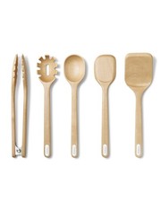 5-Piece Wooden Cooking Utensil Set - Eco-Friendly Kitchen Tools for Cooking picture