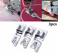 3PCS Narrow Rolled Hem Sewing Machine Presser Foot Set 3/4/6mm For DIY Crafts picture