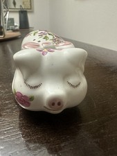 VINTAGE Ceramarte Avon Ceramic Floral Anthropomorphic Pig Pomander 1978 Brazil picture