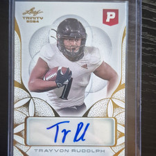 Leaf 2024 Trinity Pristine Auction Trayvon Rudolph #BA-TR1 Auto Rookie Football picture