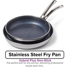 Viking 3-Ply Non Stick Frying Pans 2-Piece Hybrid Plus Stainless Steel 9.5 & 11