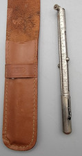 RARE Antique Hemenway Combo Tool Pocket Compass Trammel Caliper Gauge Rule Case picture