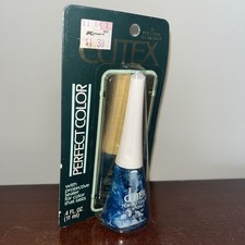 READ Vintage Cutex Perfect Color Nail Polish 13 Blue Streak POLISH DRY picture