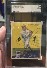 1934 Goudey Big League Chewing Gum - R320 Jimmie Foxx #1 picture