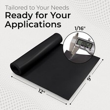 Neoprene Sheet 1/16 x 9 x 12 in 60A Rubber Strip Mat Gasket Material Made in USA picture