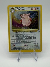 1999 Clefable 5/130 Pokemon Base Set 2 Holo Rare Card 2000 WOTC picture