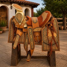 16” Charro Saddle –  Camel / Black picture