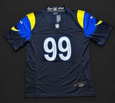 Los Angeles Rams Aaron Donald #99 Alternate Mens Jersey Blue Yellow Football NFL picture