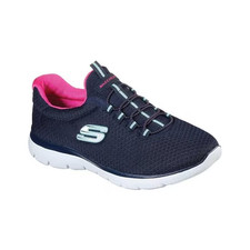 Women's Skechers Sport Summits 'Navy/Pink' Athletic Shoe / 12980 / Size 7 Wide picture
